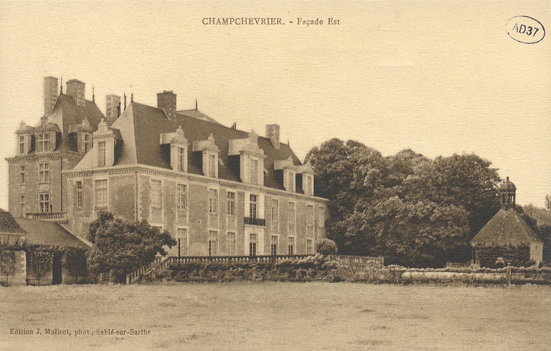 Vue sur le Château de Champchevrier (pays : France) à 250km de Paris et de la Seine. Livraison gratuite de première carte en bon état disponible et collections en lot à petits prix. La recherche dans les photos utilisées en fait un objet d'art. Les cartes postales sont des cartes que s'échangent les collectionneurs à travers la France. Souvent les cartes postales valorisent le patrimoine, les grandes villes de France comme Paris ou tout simplement l'histoire de France. Le prix des cartes postales est en eur, il peut varier en fonction de l’état de la carte postale, si la carte postale est ancienne ou non, si les cartes postales sont en lot (CPA). Sur la page de notre site Internet, vous trouverez la plus belle collection de lot de cartes postales anciennes d’Indre-et-Loire (France) en eur. Les cartes postales valorisant la guerre, l’art de la ville Paris et Saint-Pierre-des-Corps, les archives de photos, l’histoire de la Touraine sont en très bon état. La passion des collections de cartes postales anciennes sur la ville de Tours et de Paris est indéniable c’est pourquoi nous aidons pour aider le collectionneur à découvrir notre patrimoine en France à travers nos différentes photos. Nous n’achetons pas et nous ne vendons pas en eur des collections de cartes postales anciennes sur notre site Internet, nous en faisait juste de la promotion gratuite à travers d’archives ou des photos disponibles depuis notre base de données. Les cartes postales sont répertoriées depuis des années et elles sont en excellent état, nous pouvons voir tous les détails du patrimoine de la France et de la ville de Paris sur les photos (CPA).