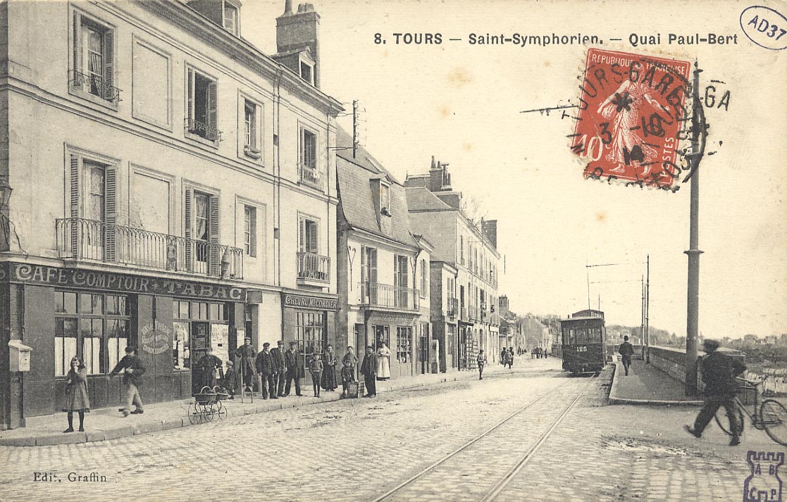 Carte postale ancienne : ville de Tours