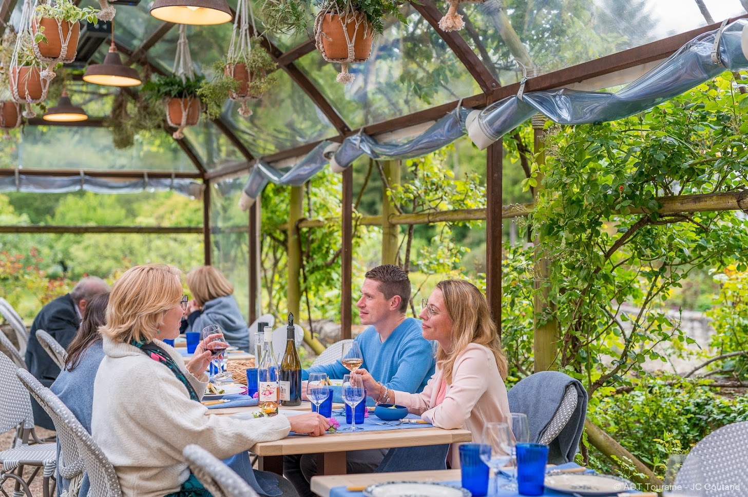 Le jardin secret - Restaurant gastronomique du château du Rivau, à Lémeré. Val de Loire, France.