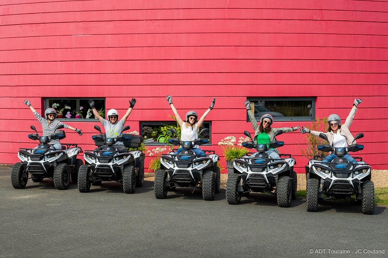 e-rando quad : balade en quad électrique en Indre et Loire, Val de Loire, France.